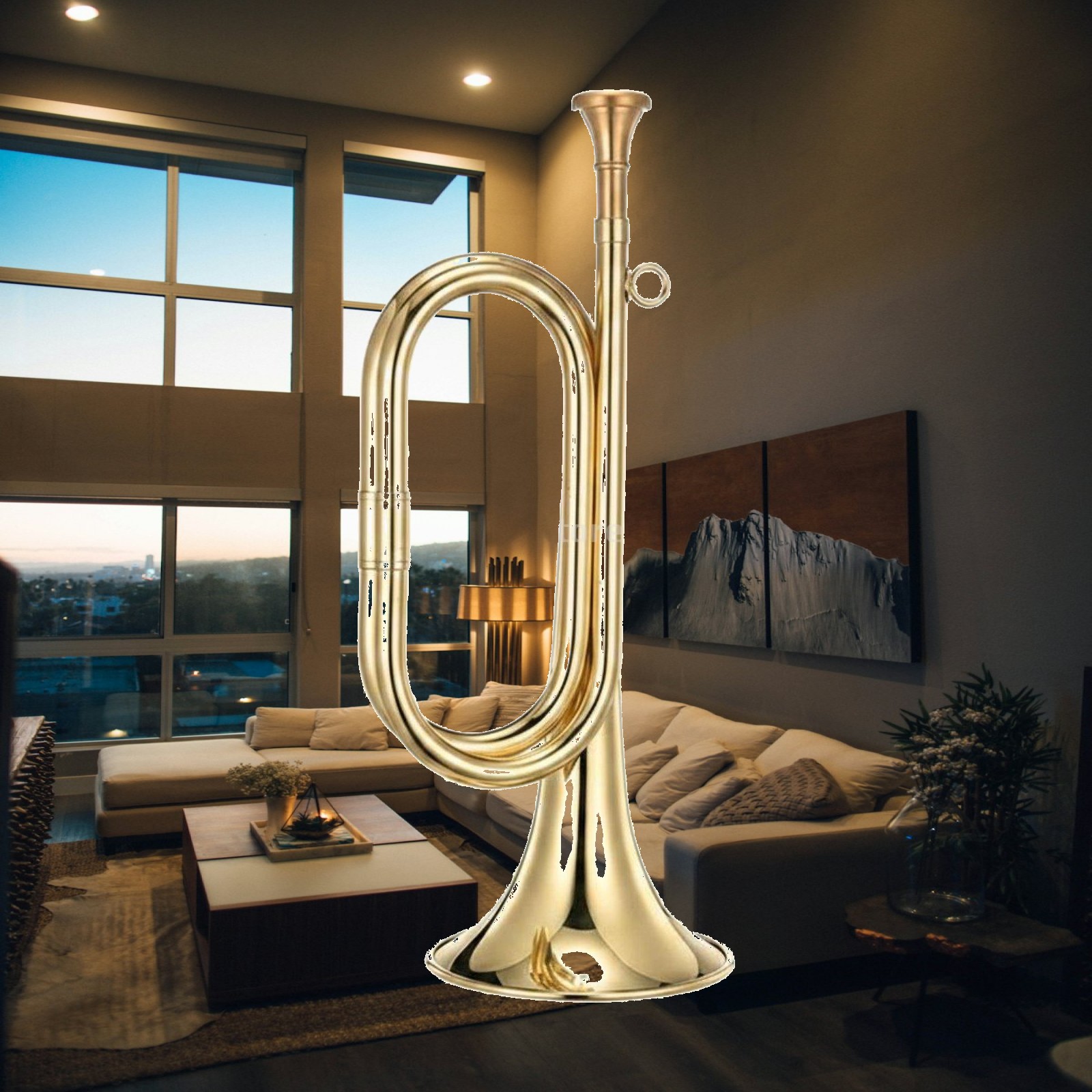 Brass Musical Horn Portable Ca - Musical Instrument Bugle recension och pris