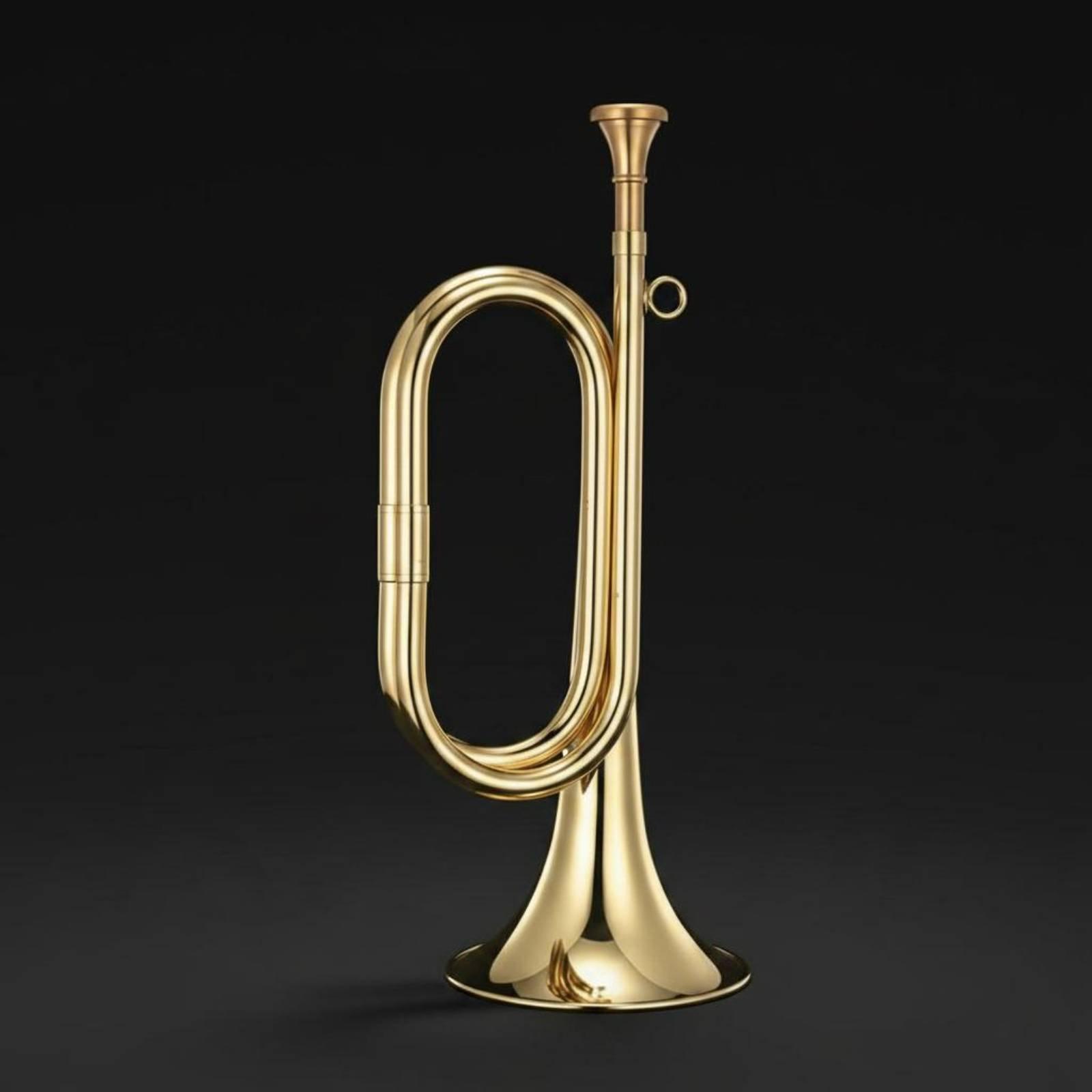 Brass Musical Horn Portable Ca - Musical Instrument Bugle recension och pris