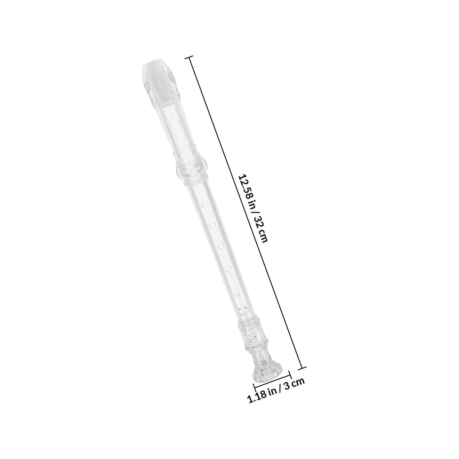 1Set 8-Hole Transparent Sopran - Soprano Recorder Plastic recension och pris