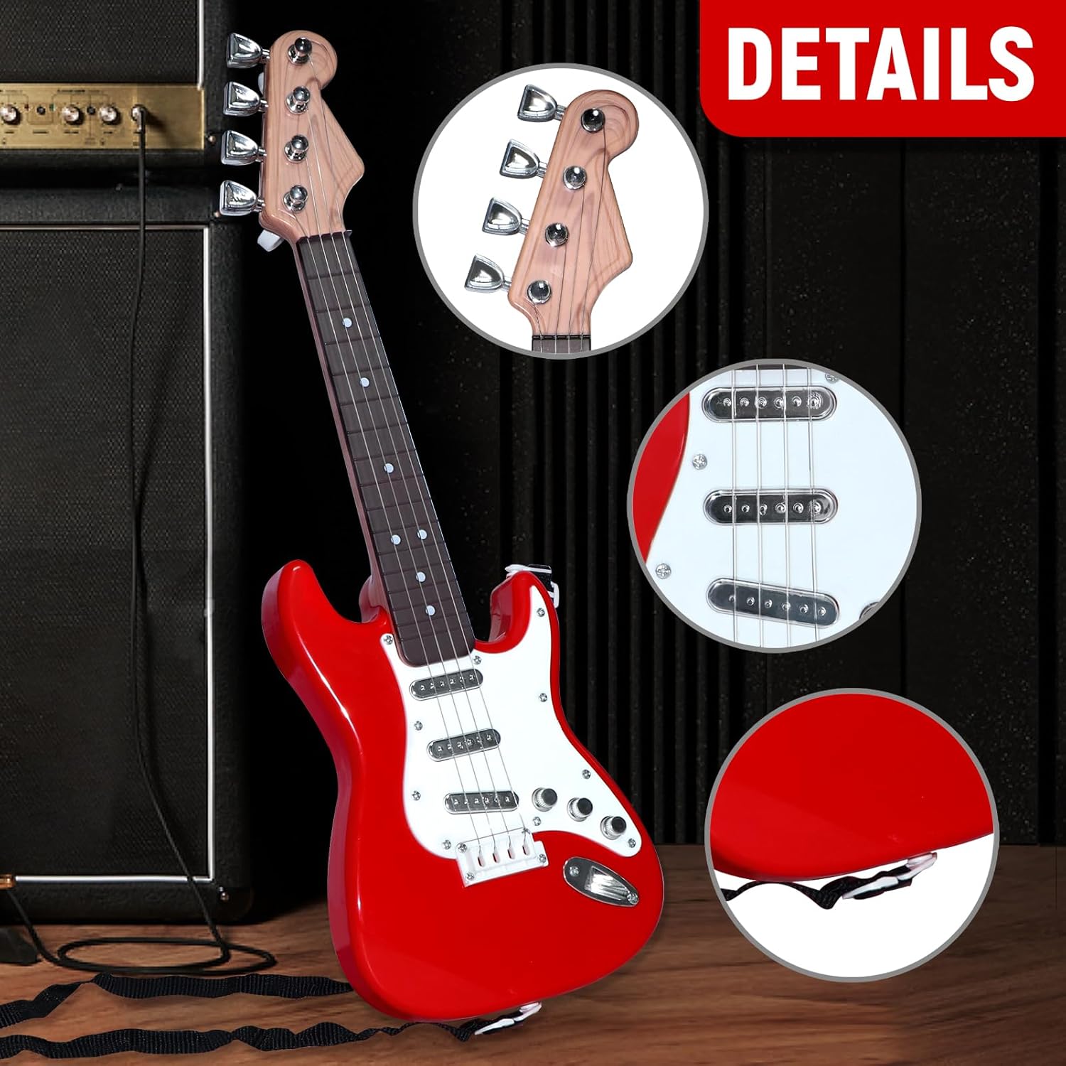 Kids Electric Guitar Toy - 4-S - Musical Instrument Harmonium recension och pris
