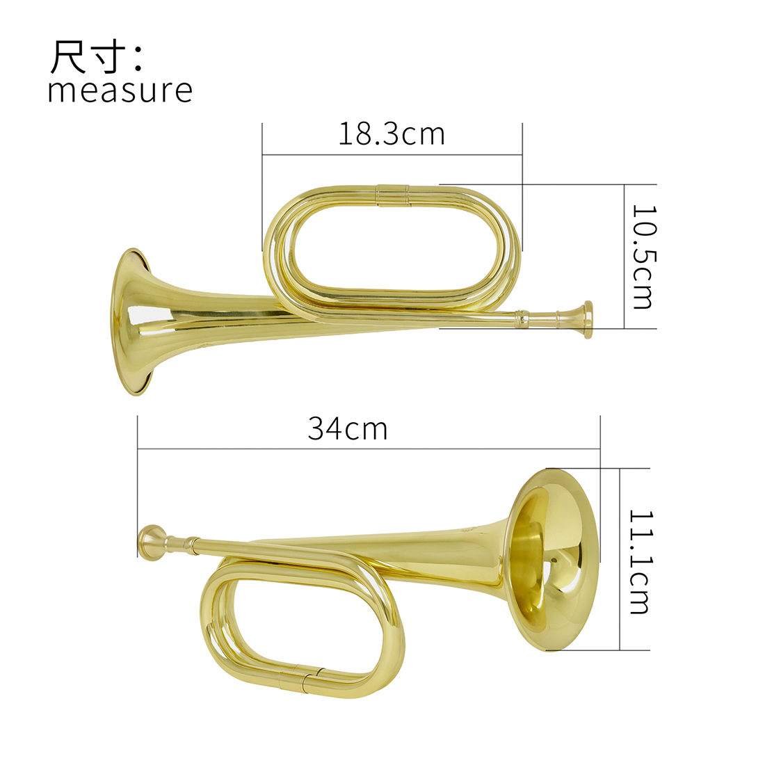 M MBAT Bugle Call Trumpet Bras - Musical Instrument Bugle recension och pris