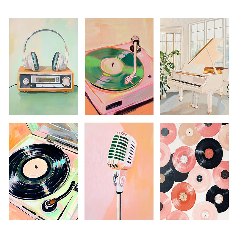 (No frame)Retro Musical Art Po - Picture Of Musical Instrument recension och pris