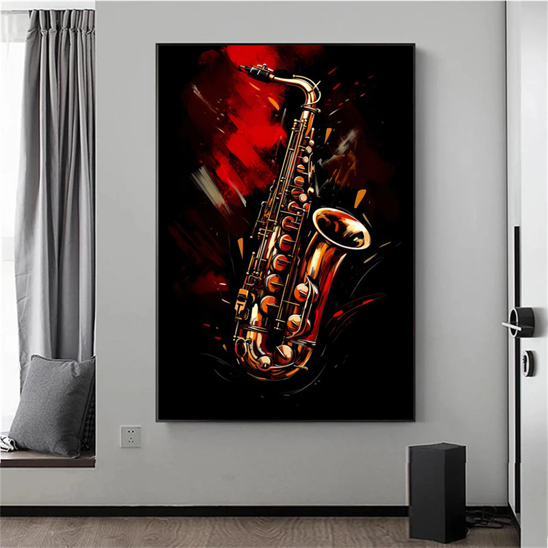 Frameless Abstract Colorful Ar - Picture Of Musical Instrument recension och pris