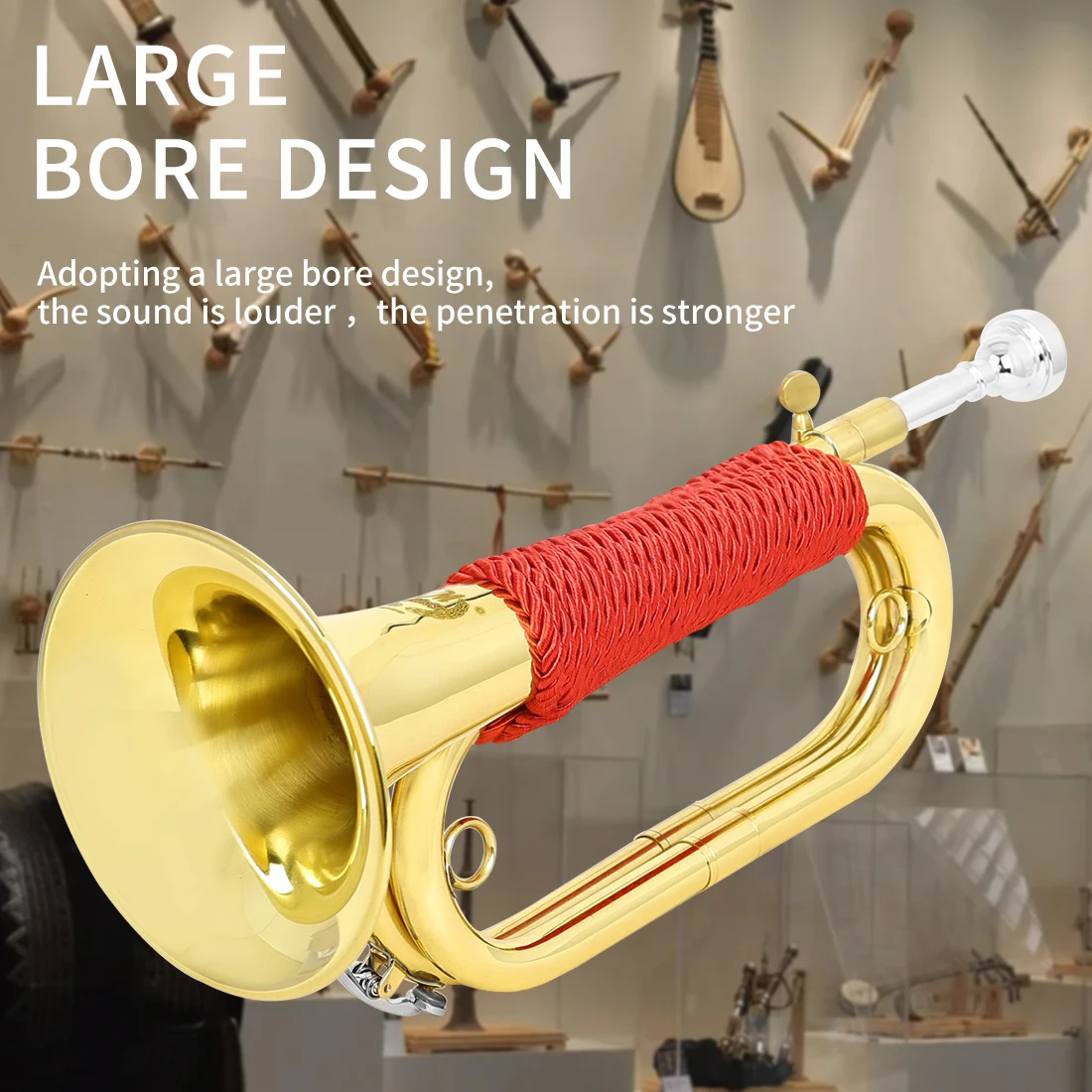 M MBAT Bugle Spanish Flugelhor - Musical Instrument Bugle recension och pris